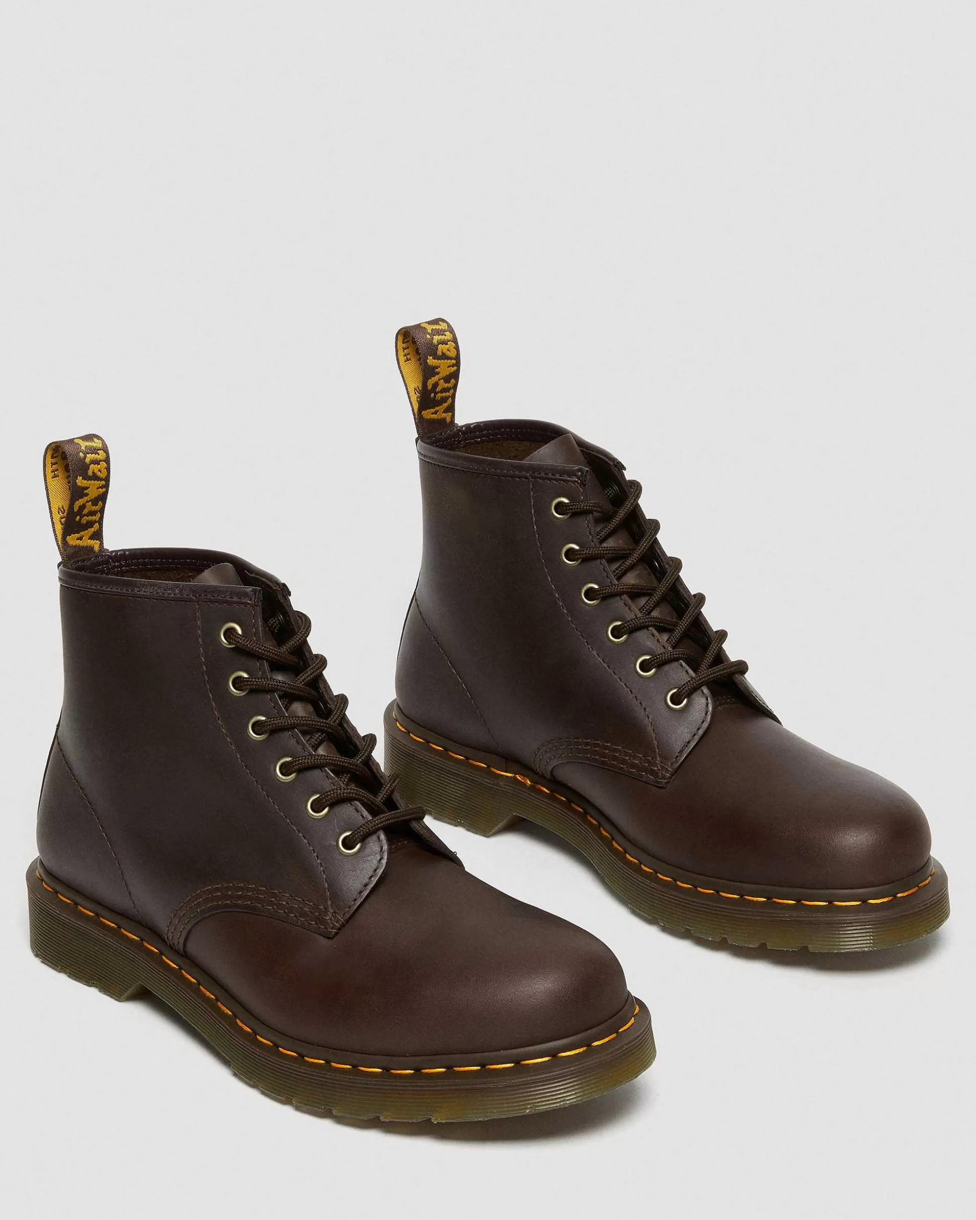 Herren Dr. Martens Braune Stiefel>101 Crazy Horse Leder Stiefeletten