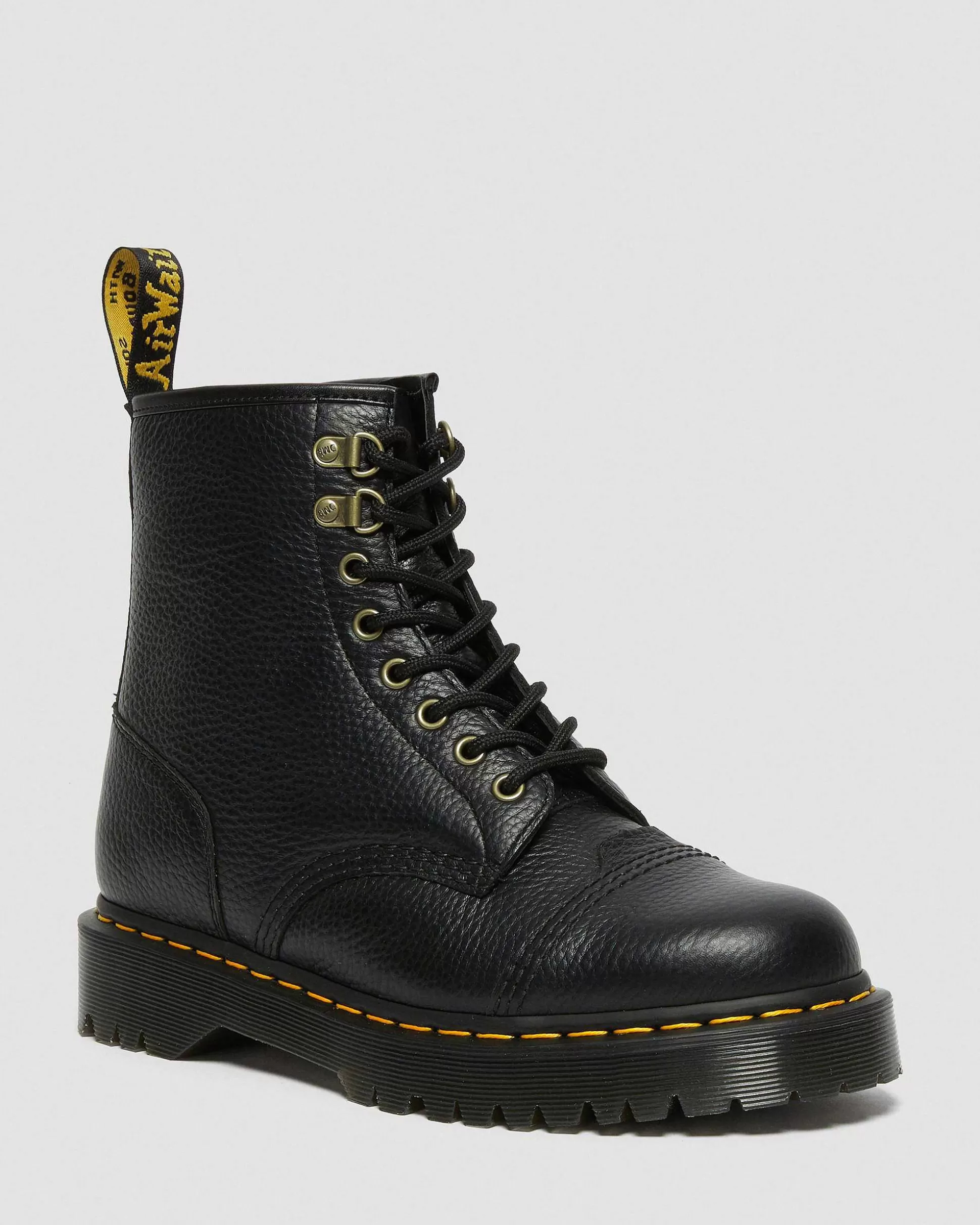 Herren Dr. Martens Plateaustiefel>1460 Bex Leder Schnurstiefel Mit Kunstfellfutter