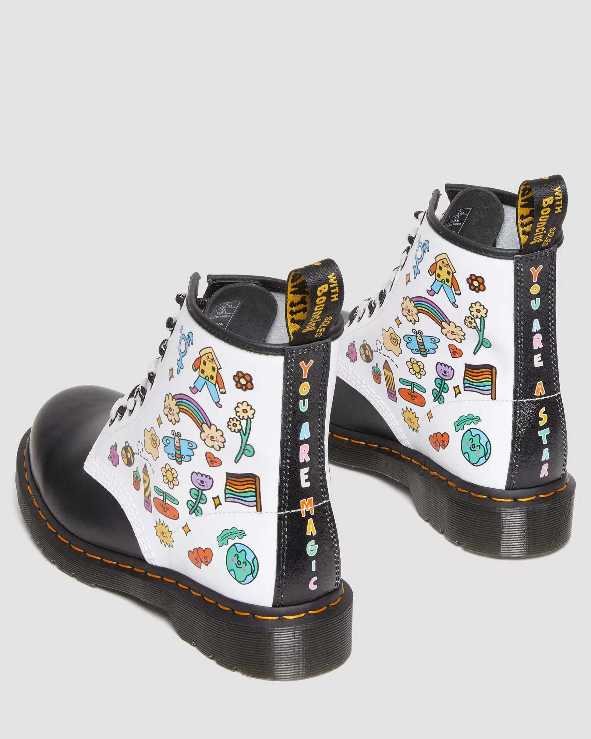 Herren Dr. Martens Schnurstiefel>1460 Leder Schnurstiefel Wednesday Holmes Fur Pride