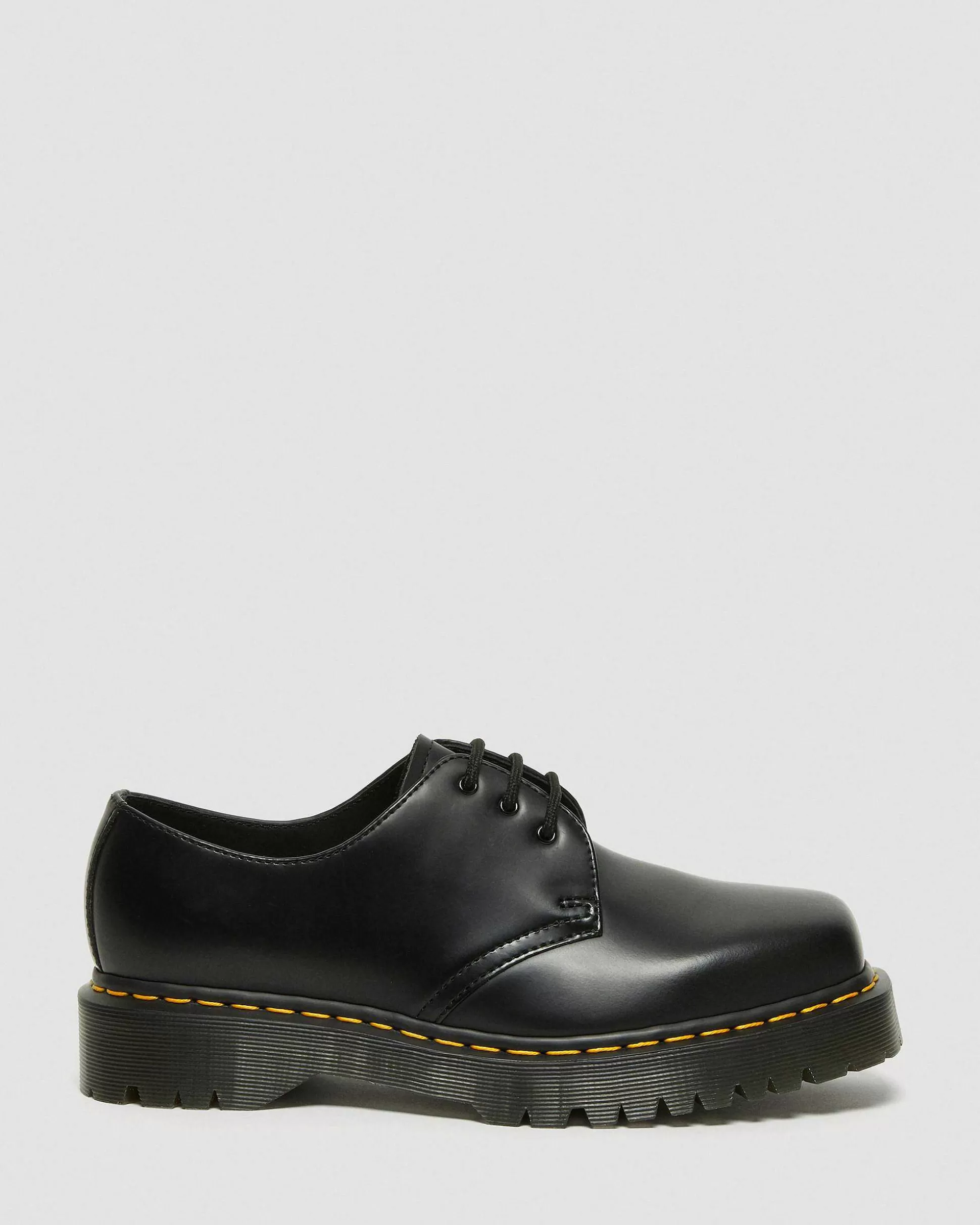 Herren Dr. Martens Schwarze Schuhe>1461 Bex Leder Schuhe Mit Eckiger Zehenpartie