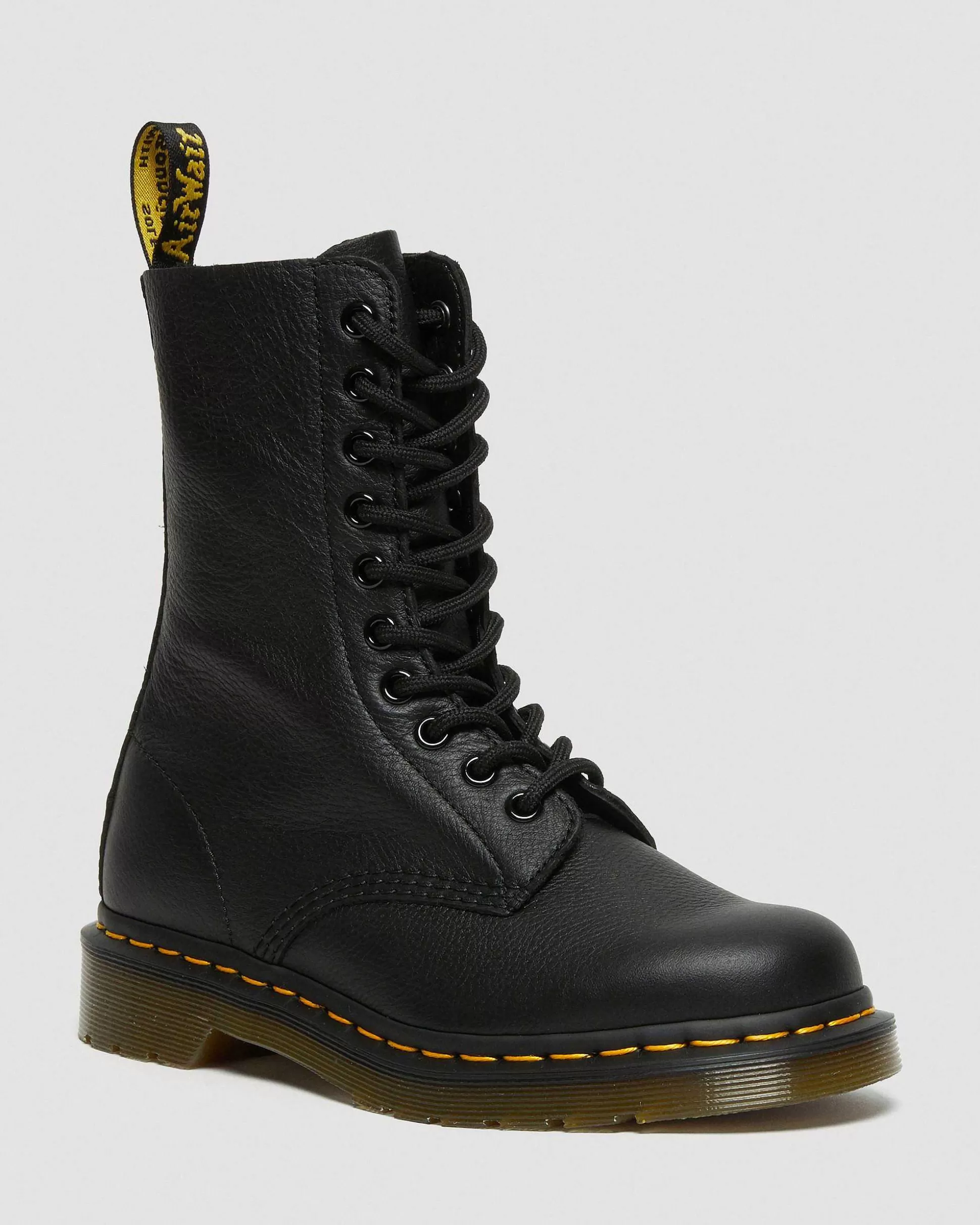 Damen Dr. Martens Schnurstiefel>1490 Virginia Leder Hohe Stiefel