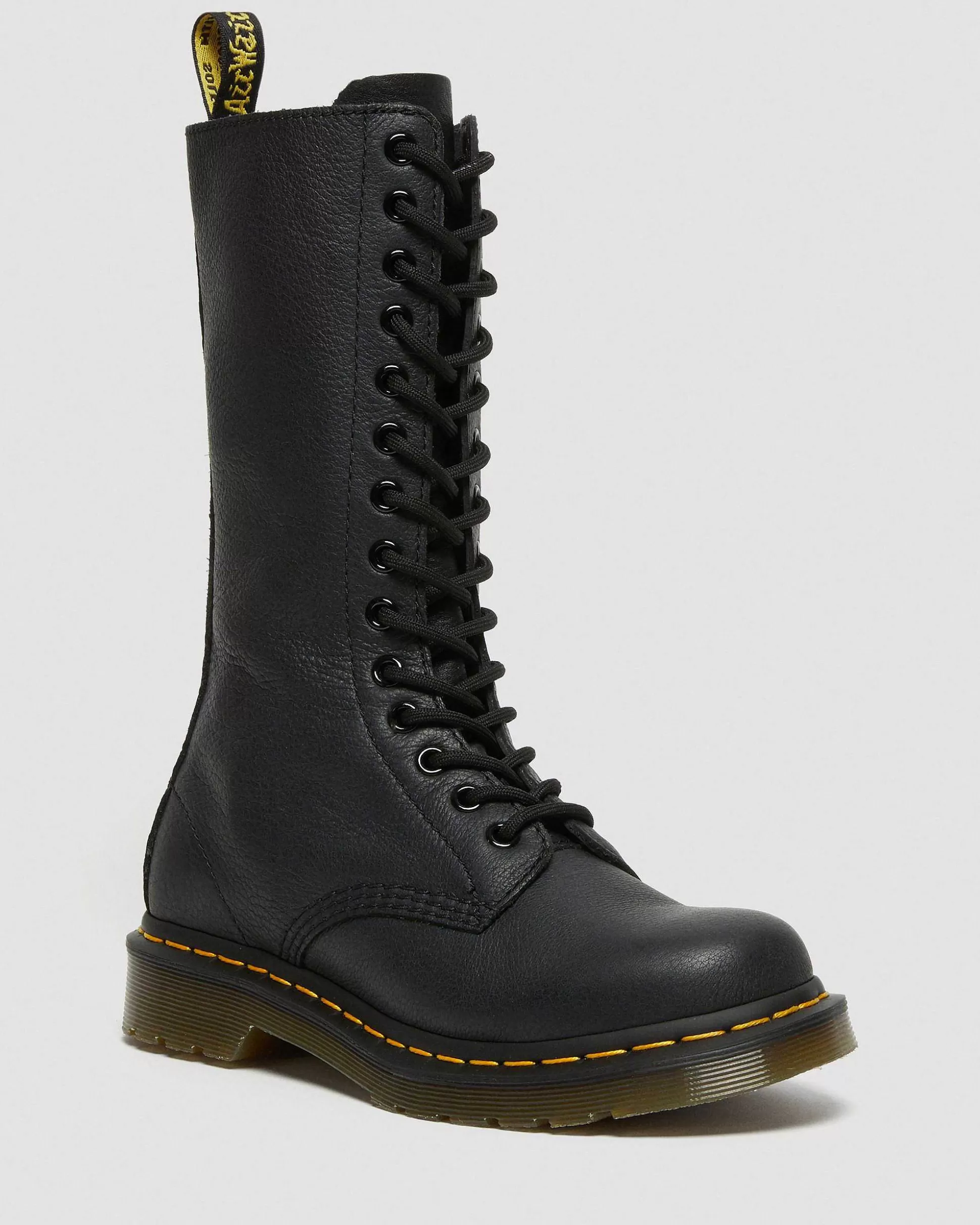 Damen Dr. Martens Schnurstiefel>1B99 Virginia Leder Hohe Stiefel