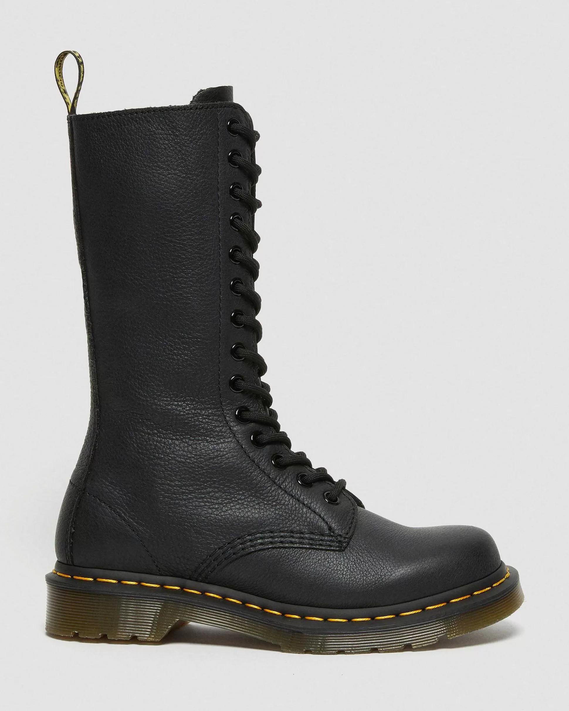 Damen Dr. Martens Schnurstiefel>1B99 Virginia Leder Hohe Stiefel