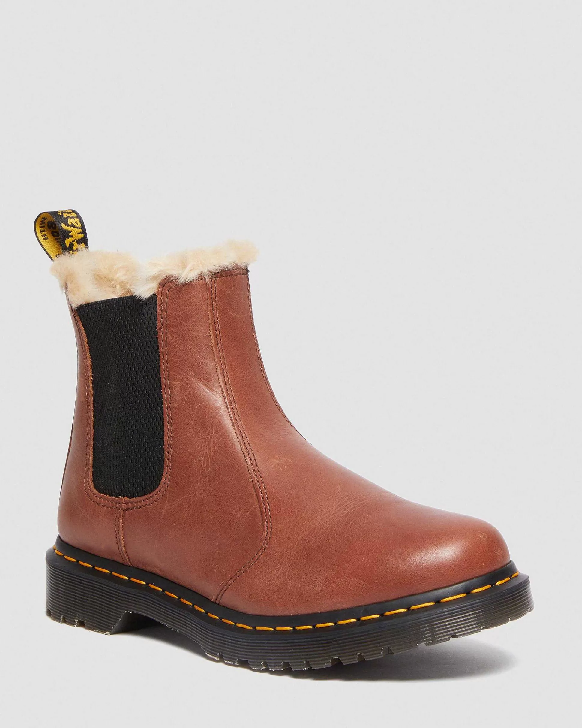 Damen Dr. Martens Stiefeletten>2976 Leonore Chelsea-Stiefel Mit Kunstfellfutter