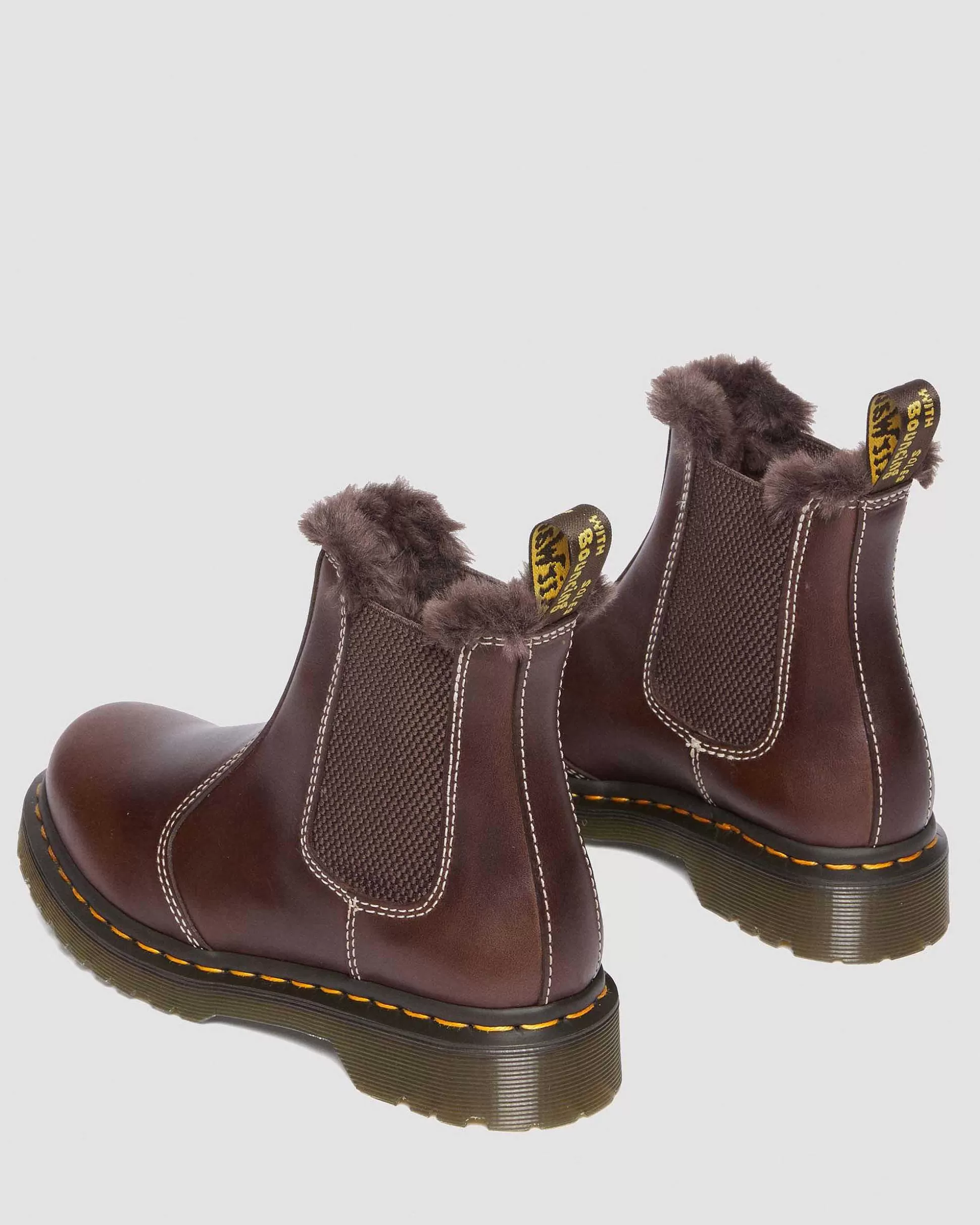 Damen Dr. Martens Stiefeletten>2976 Leonore Chelsea-Stiefel Mit Kunstfellfutter