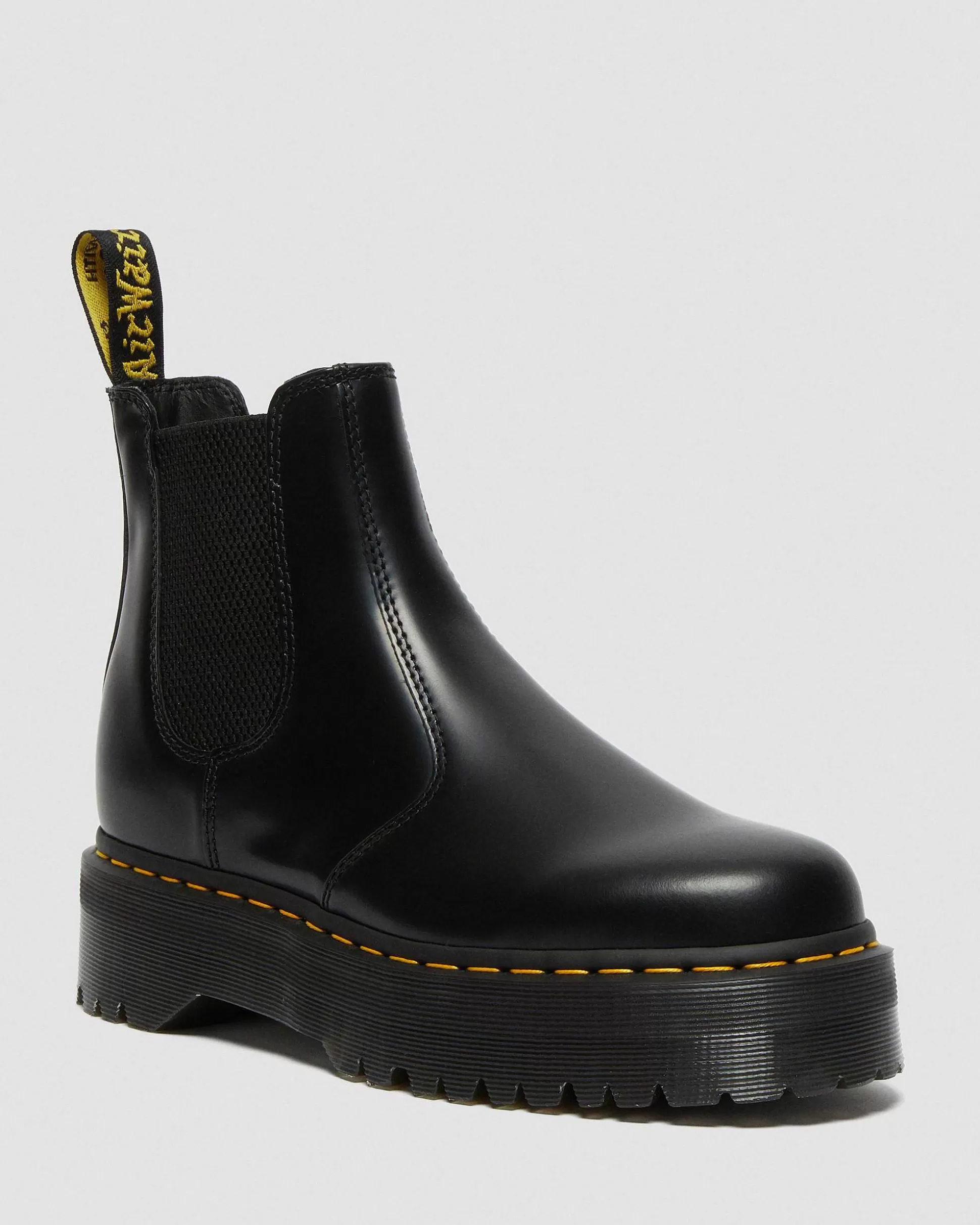 Herren Dr. Martens Plateaustiefel>2976 Quad Glattleder Plateau Chelsea Boots