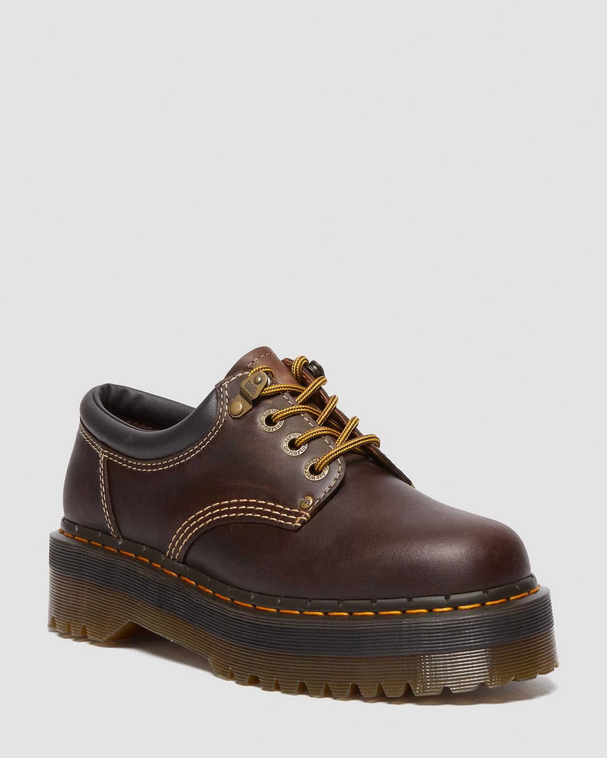 Damen Dr. Martens Plateauschuhe>8053 Quad Ii Crazy Horse Leder Plateau Schuhe