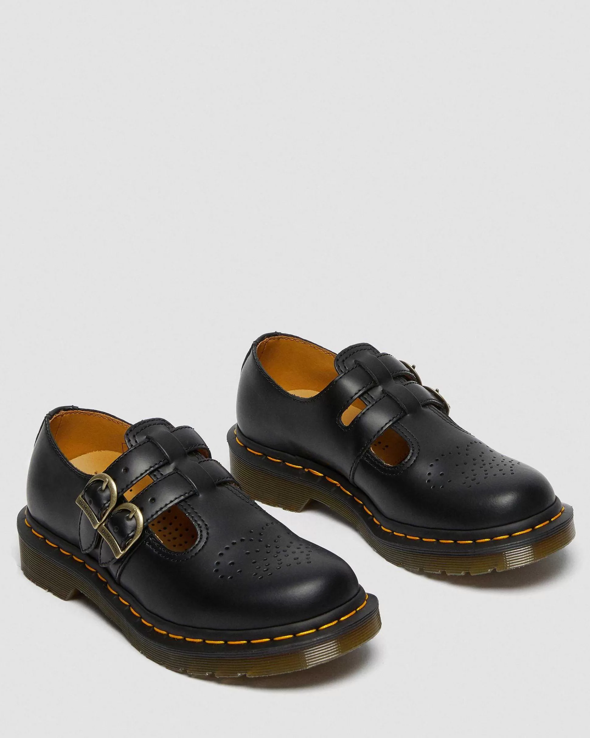 Damen Dr. Martens Schwarze Schuhe>8065 Glattleder Mary Jane Schuhe