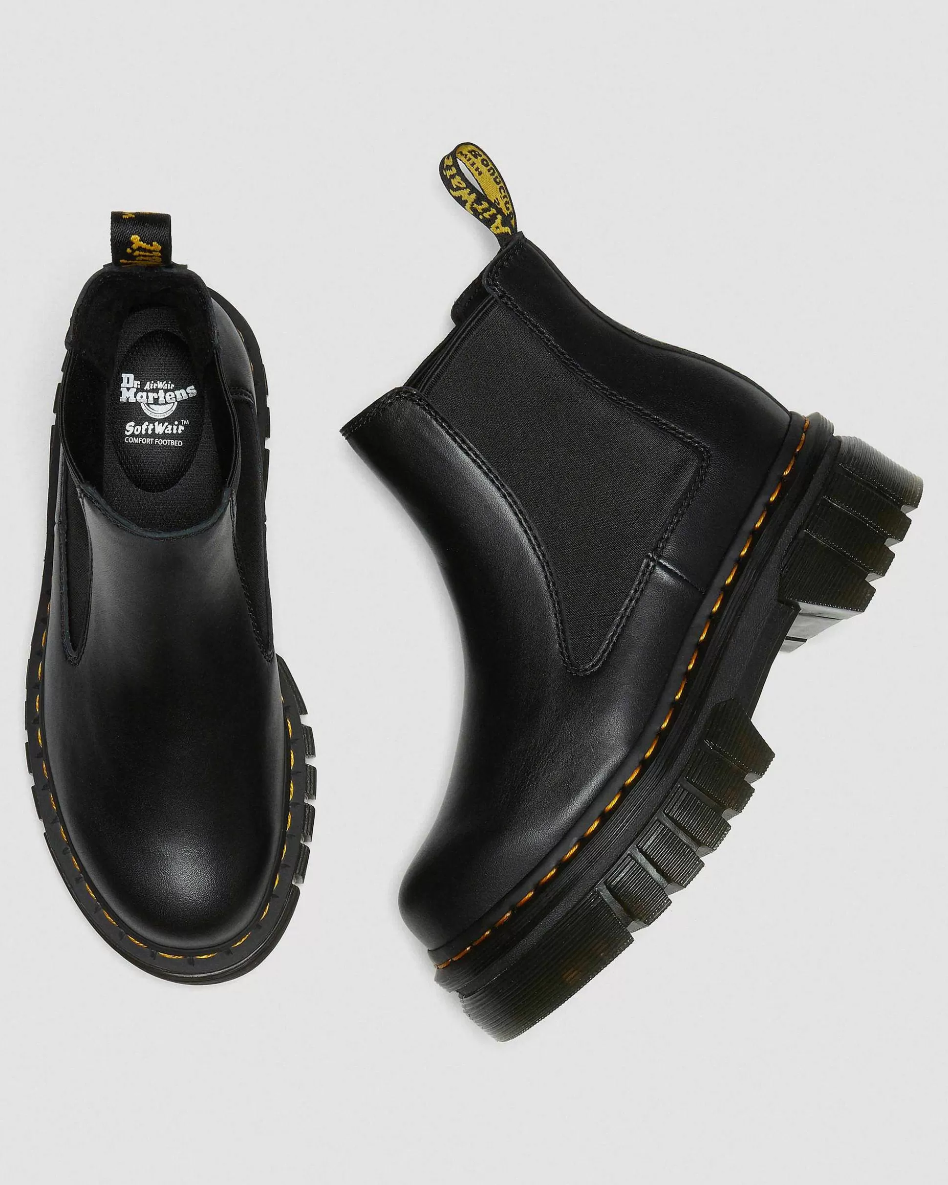 Herren Dr. Martens Plateaustiefel>Audrick Nappa Lux Leder Plateau Chelsea Boots