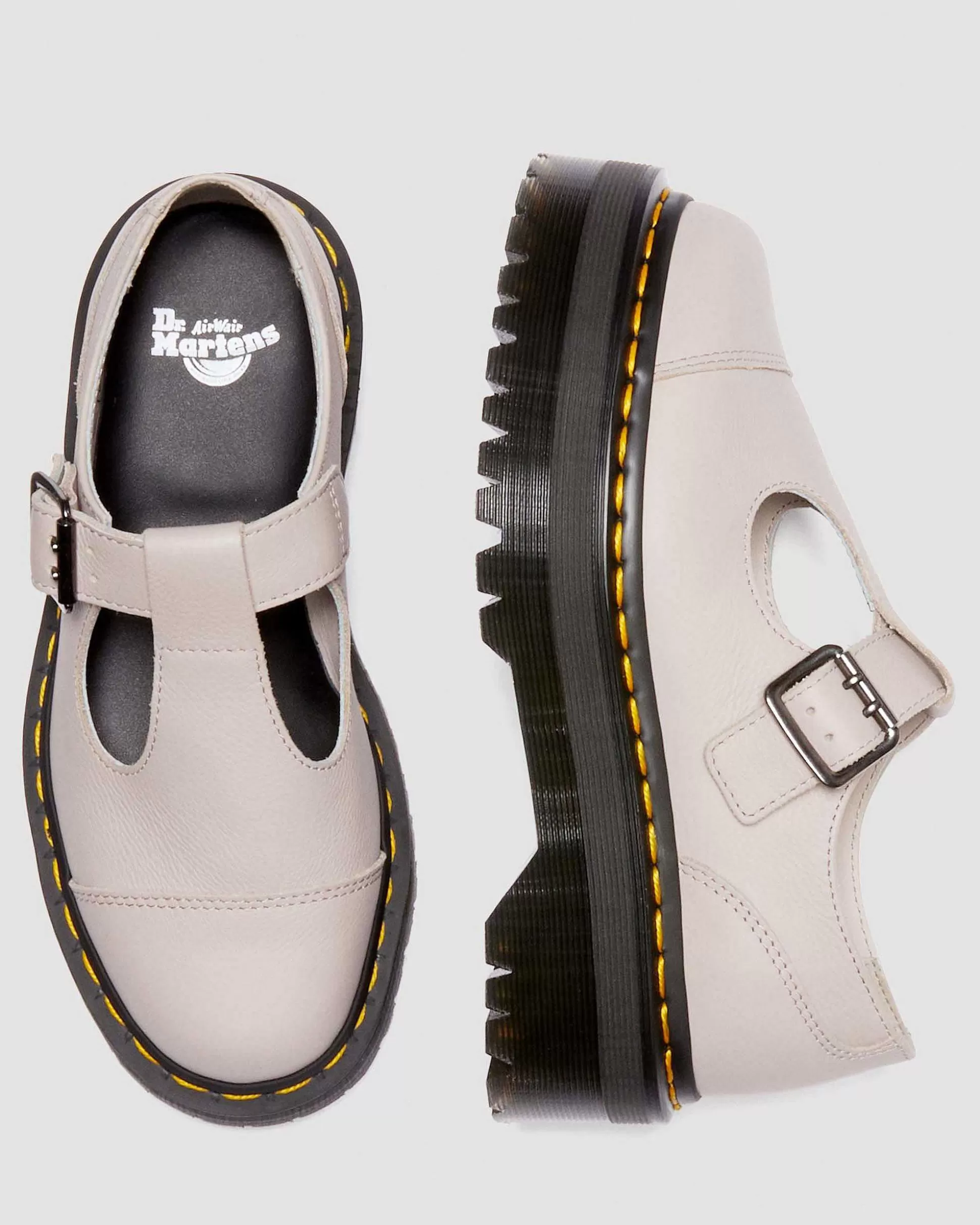 Damen Dr. Martens Plateauschuhe>Bethan Pisa Leder Mary Jane Plateauschuhe