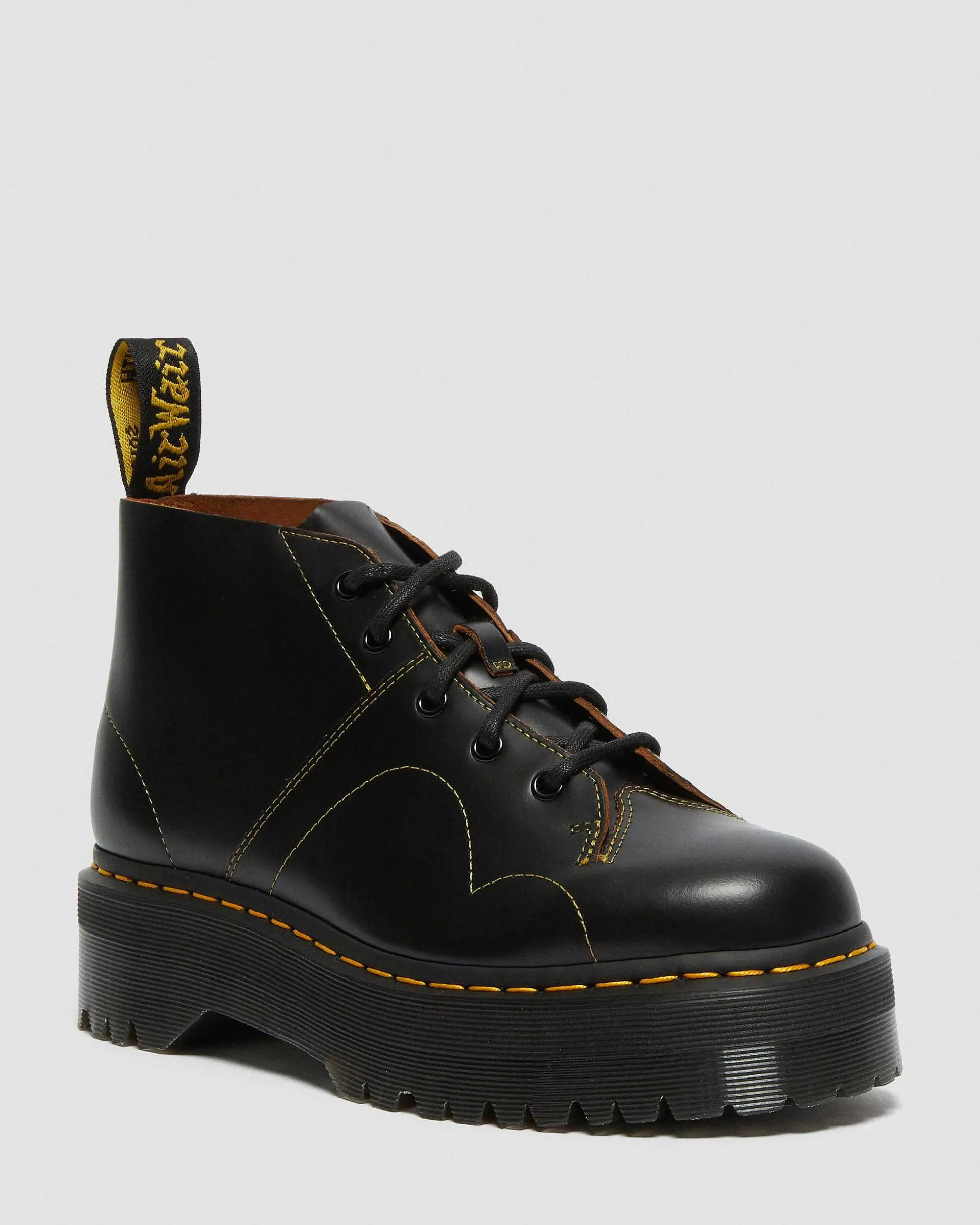 Herren Dr. Martens Plateaustiefel>Church Quad Leder Plateau Monkey Stiefel