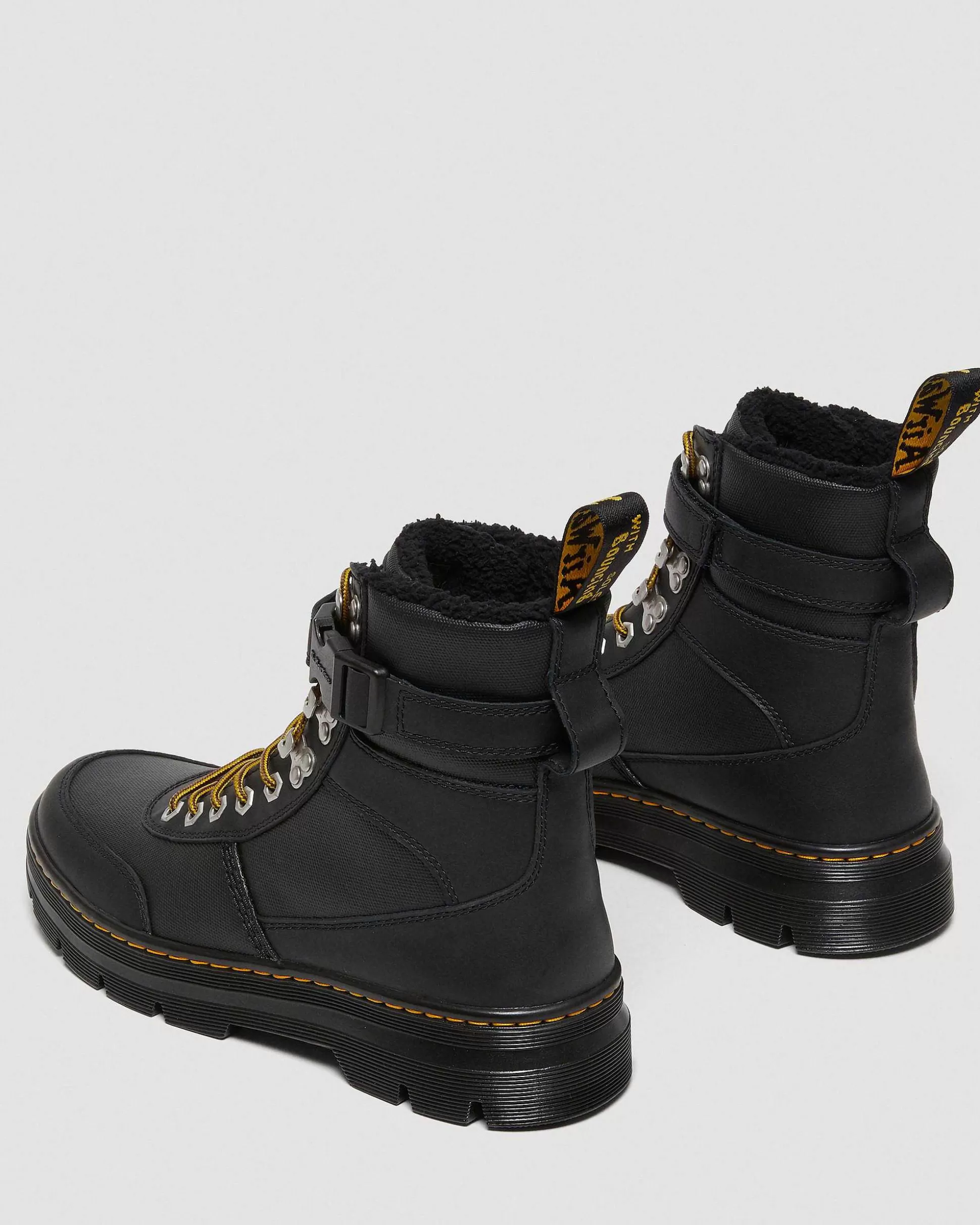 Herren Dr. Martens Utility Boots>Combs Tech Utility Stiefel Mit Kunstfellfutter