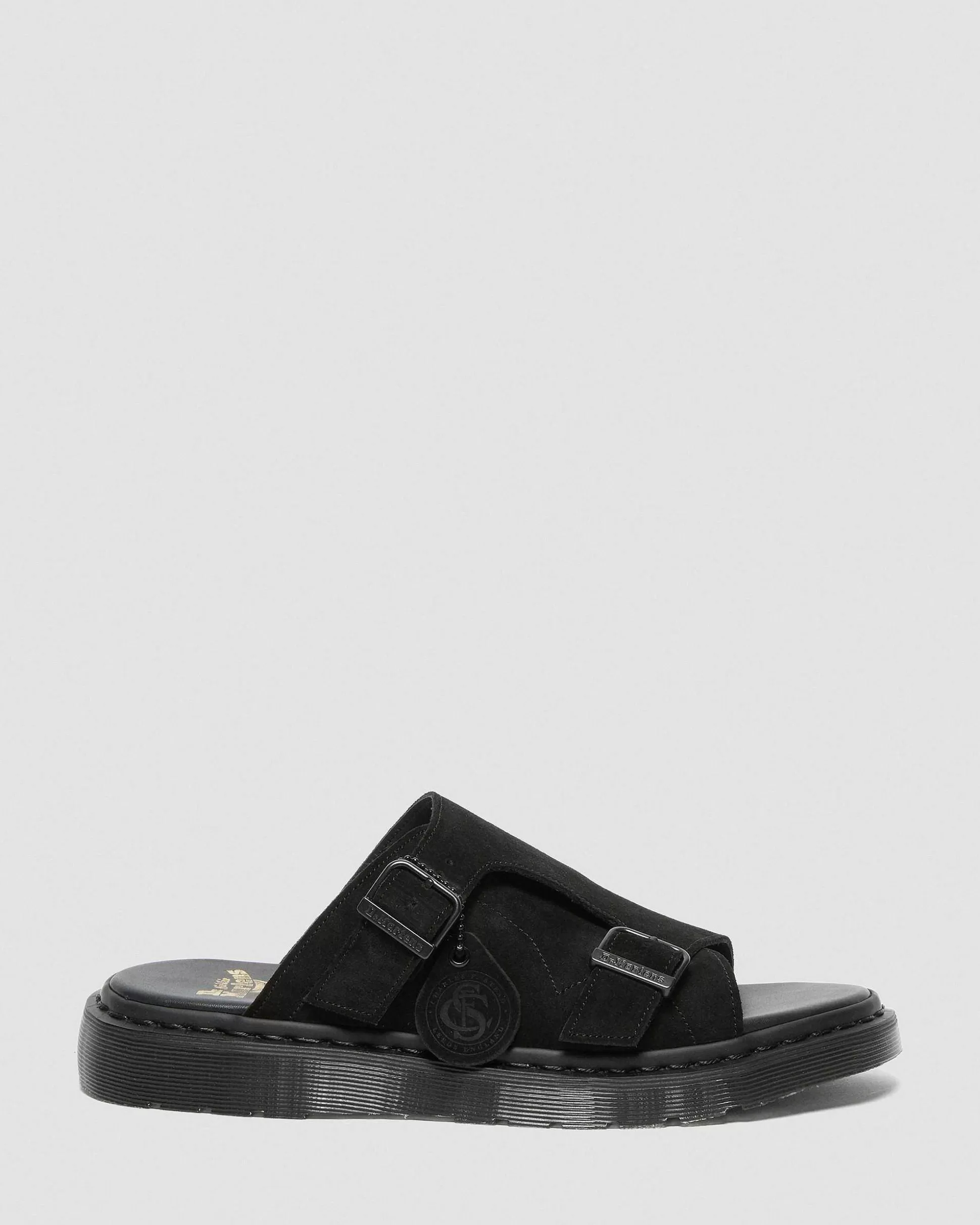 Herren Dr. Martens Pantoletten>Dayne Made In England Wildleder Slip-On Sandalen