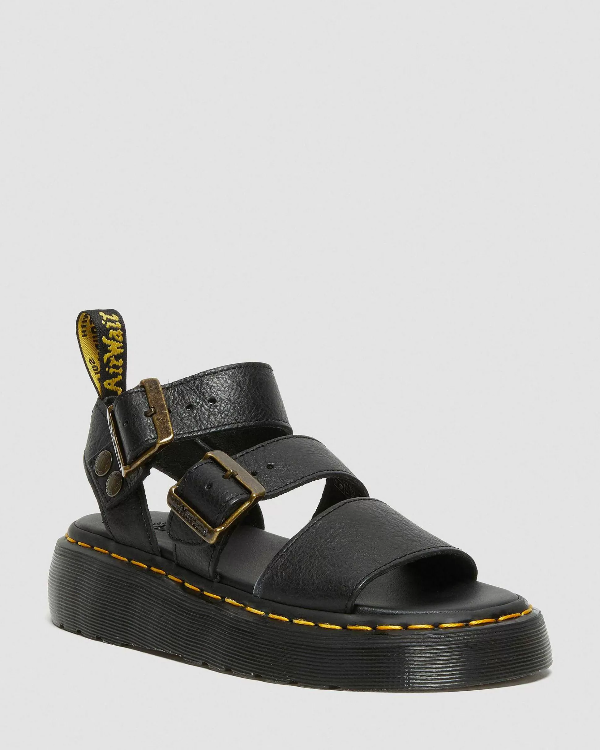 Damen Dr. Martens Plateausandalen>Gryphon Quad Leder Plattform Sandalen