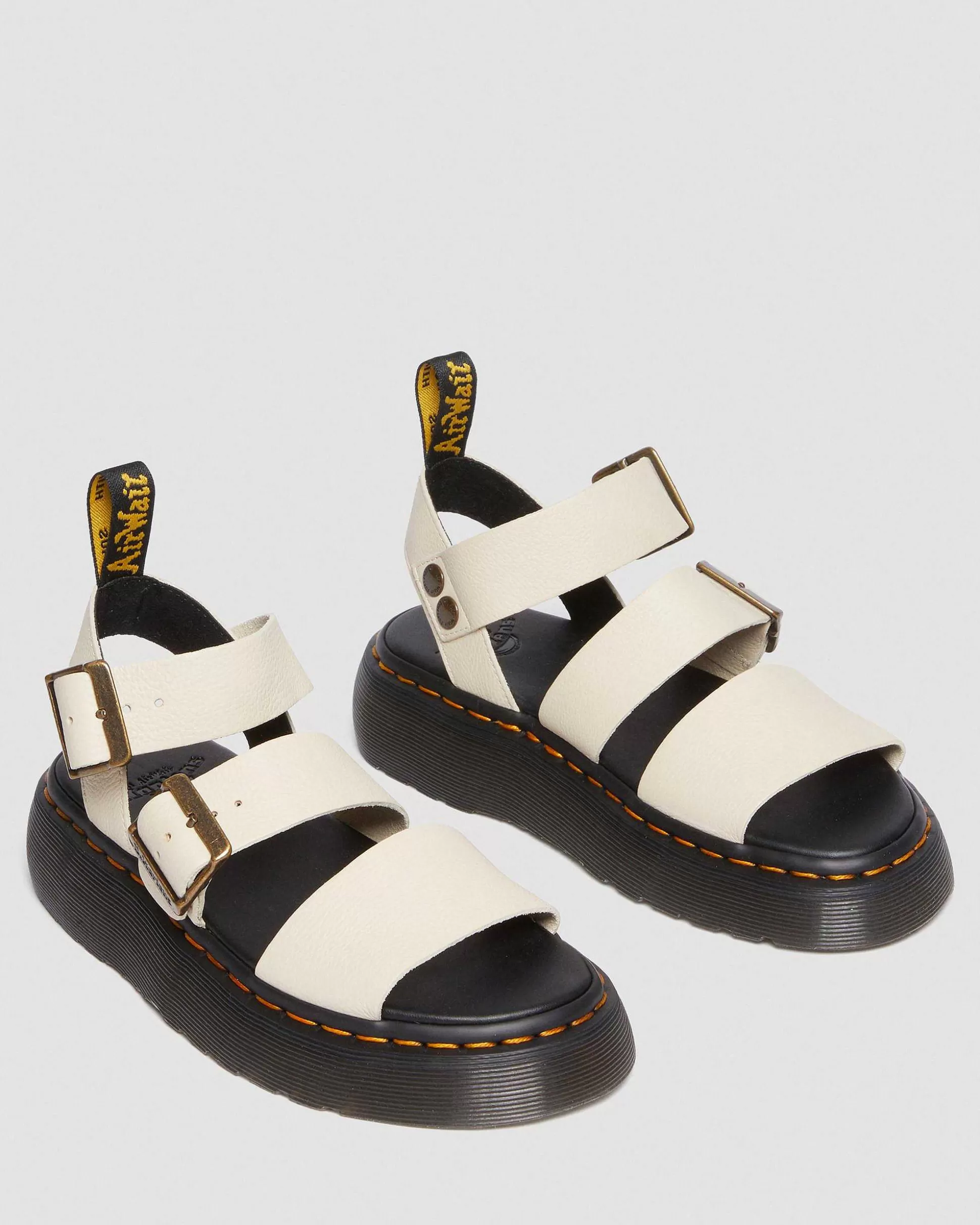 Damen Dr. Martens Plateausandalen>Gryphon Quad Leder Plattform Sandalen