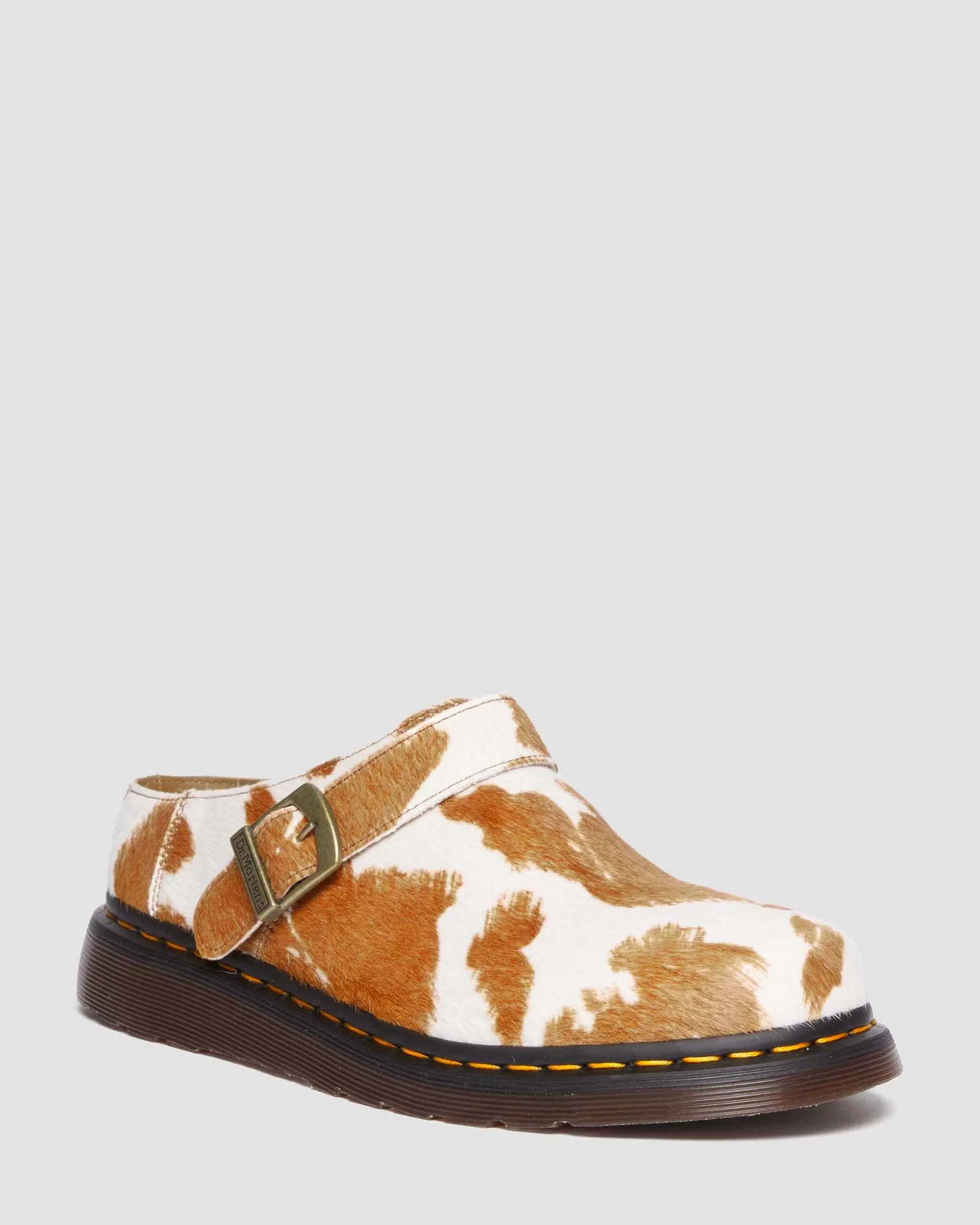 Unisex Dr. Martens Mules Und Clogs>Isham Hair-On Cow Print Mules