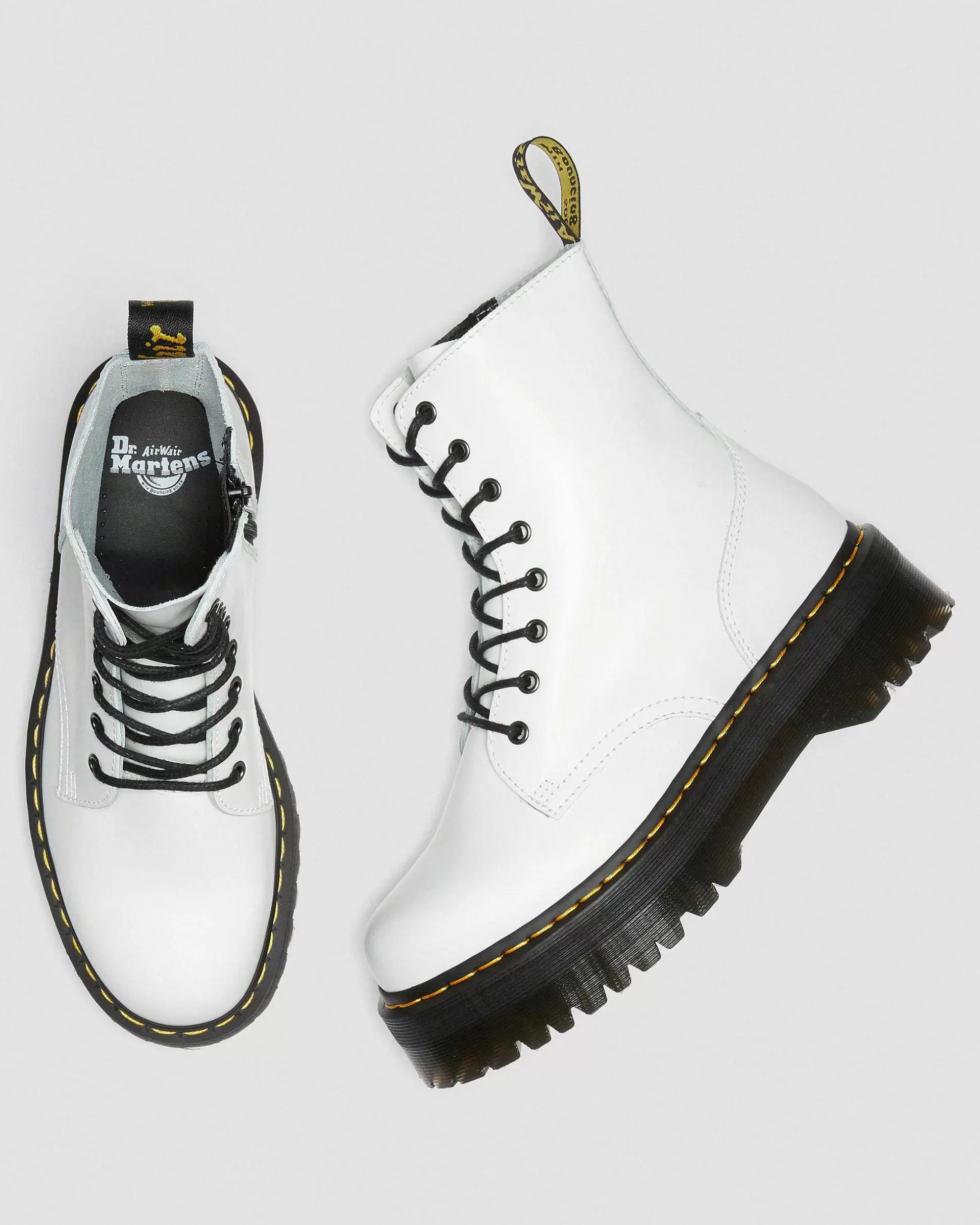 Herren Dr. Martens Plateaustiefel>Jadon Glattleder Plateaustiefel