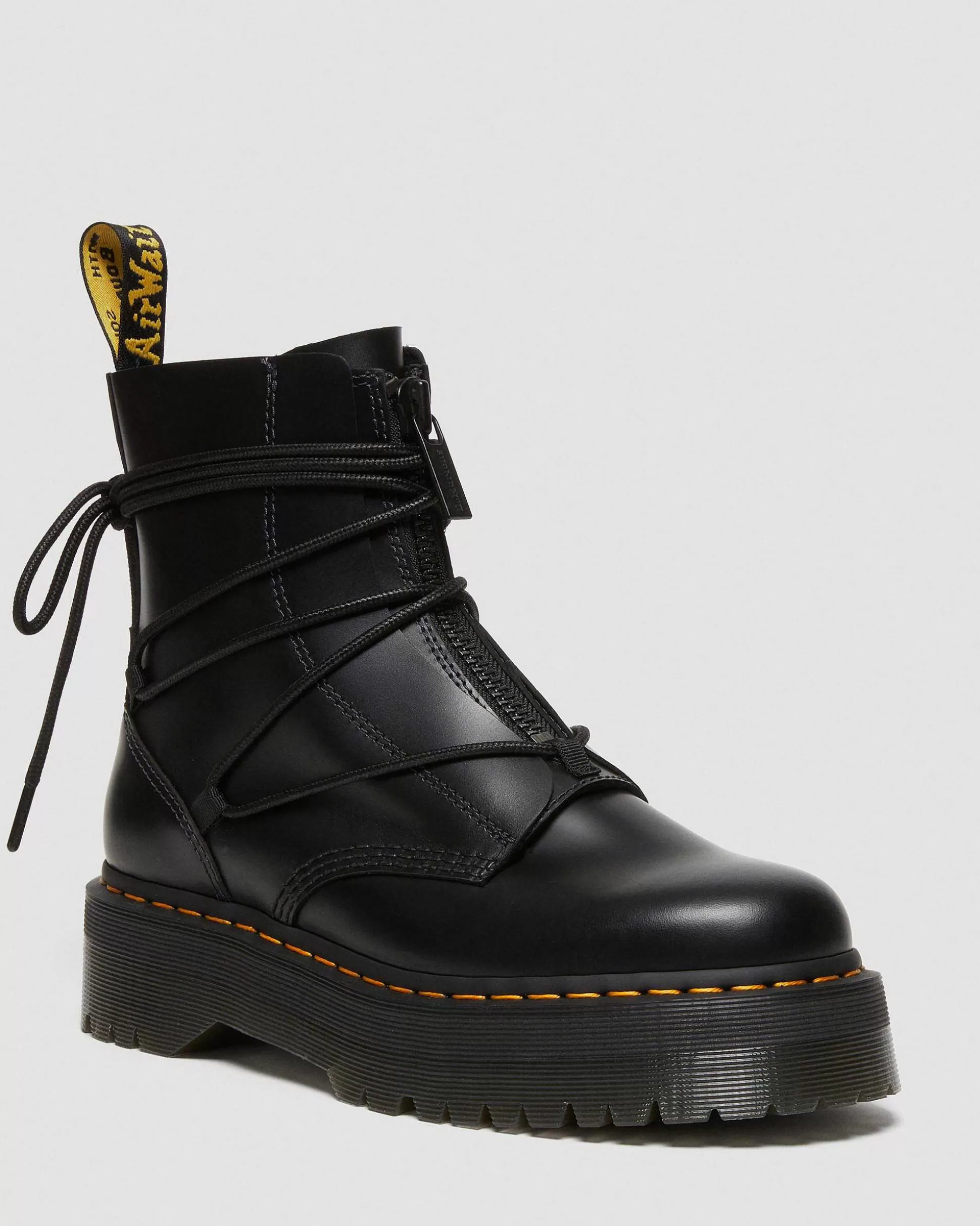 Herren Dr. Martens Plateaustiefel>Jarrick Ii Geschnurte Leder Plateaustiefel