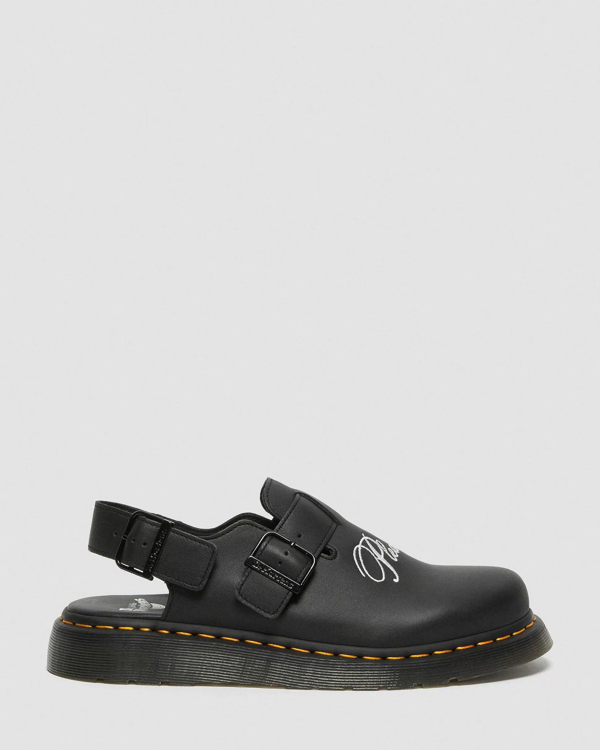 Herren Dr. Martens Schwarze Sandalen>Jorge Pleasures Leder Mules