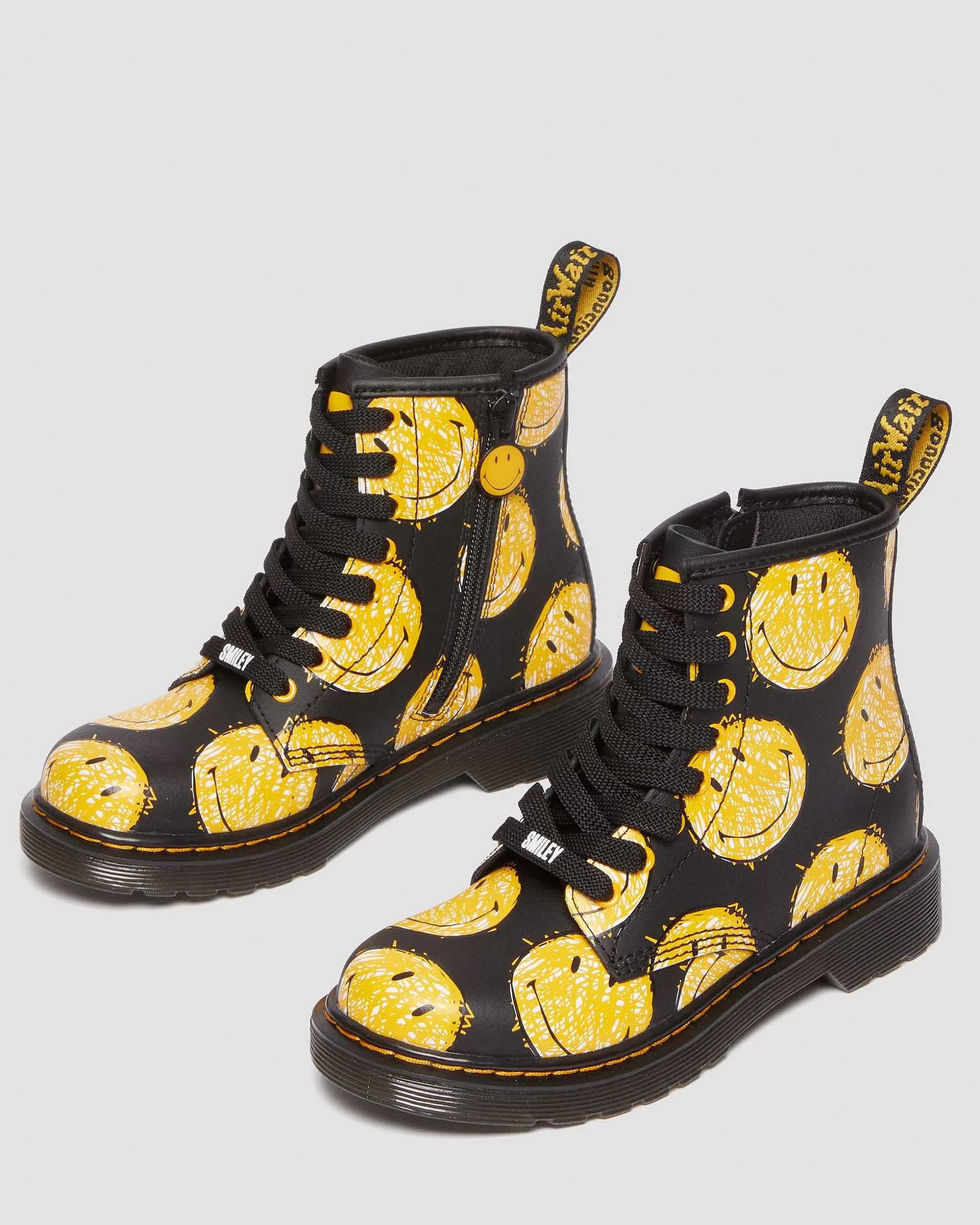 Unisex Dr. Martens Originals Stiefel>Kinder 1460 Smiley® Leder Stiefel