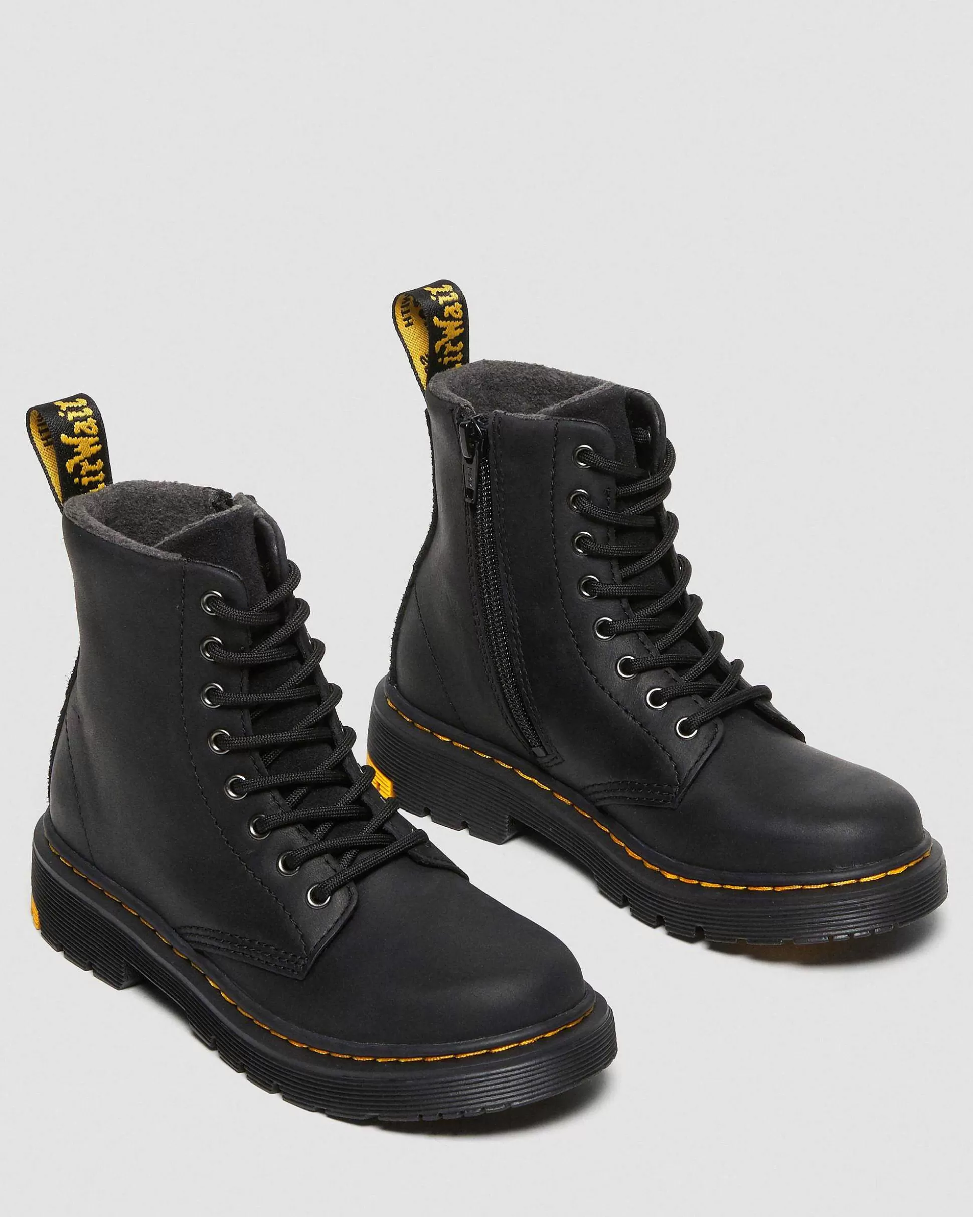 Unisex Dr. Martens Originals Stiefel>Kinder 1460 Wintergrip Wildleder Schnurstiefel