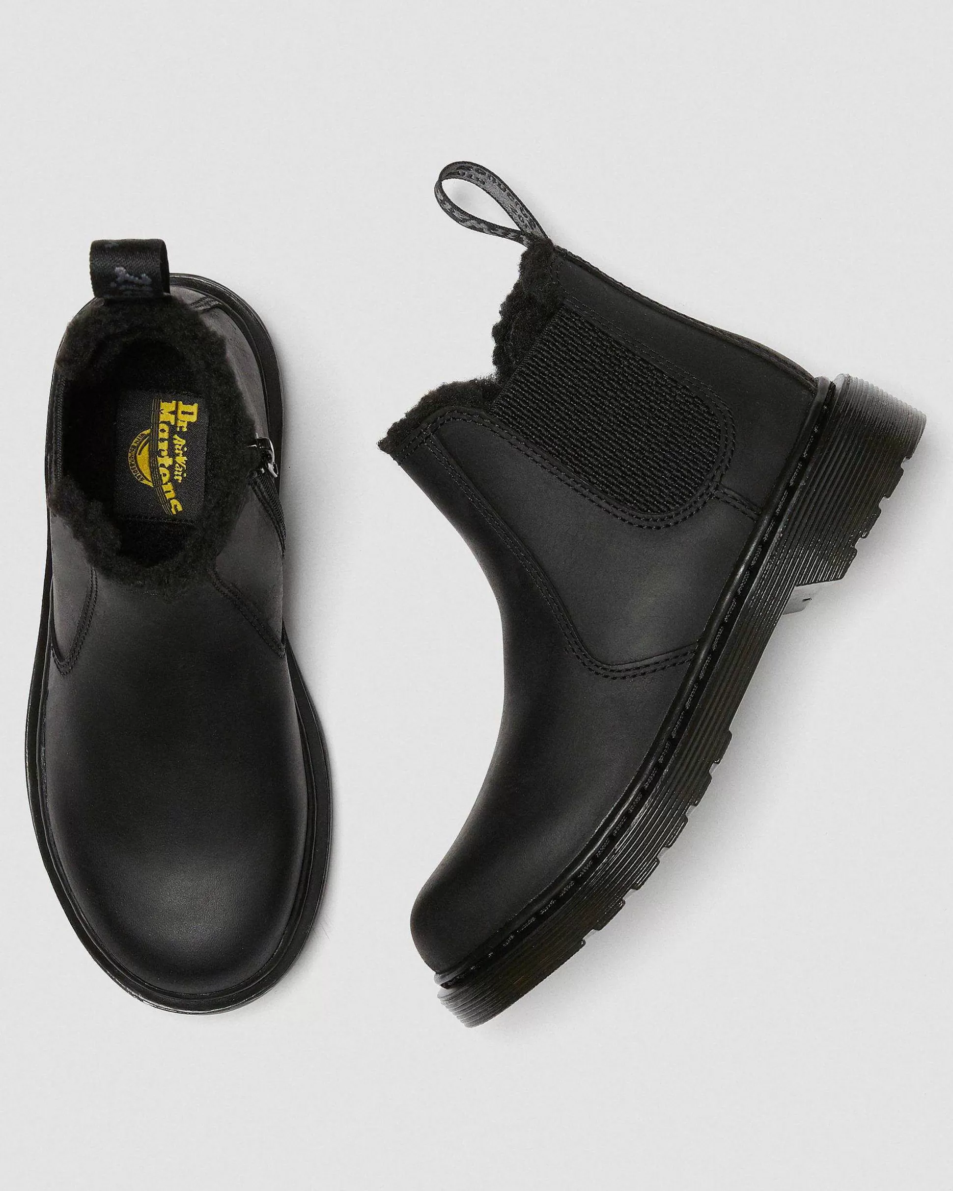 Unisex Dr. Martens Originals Stiefel>Kinder 2976 Leonore Chelsea Boots Mit Kunstfellfutter