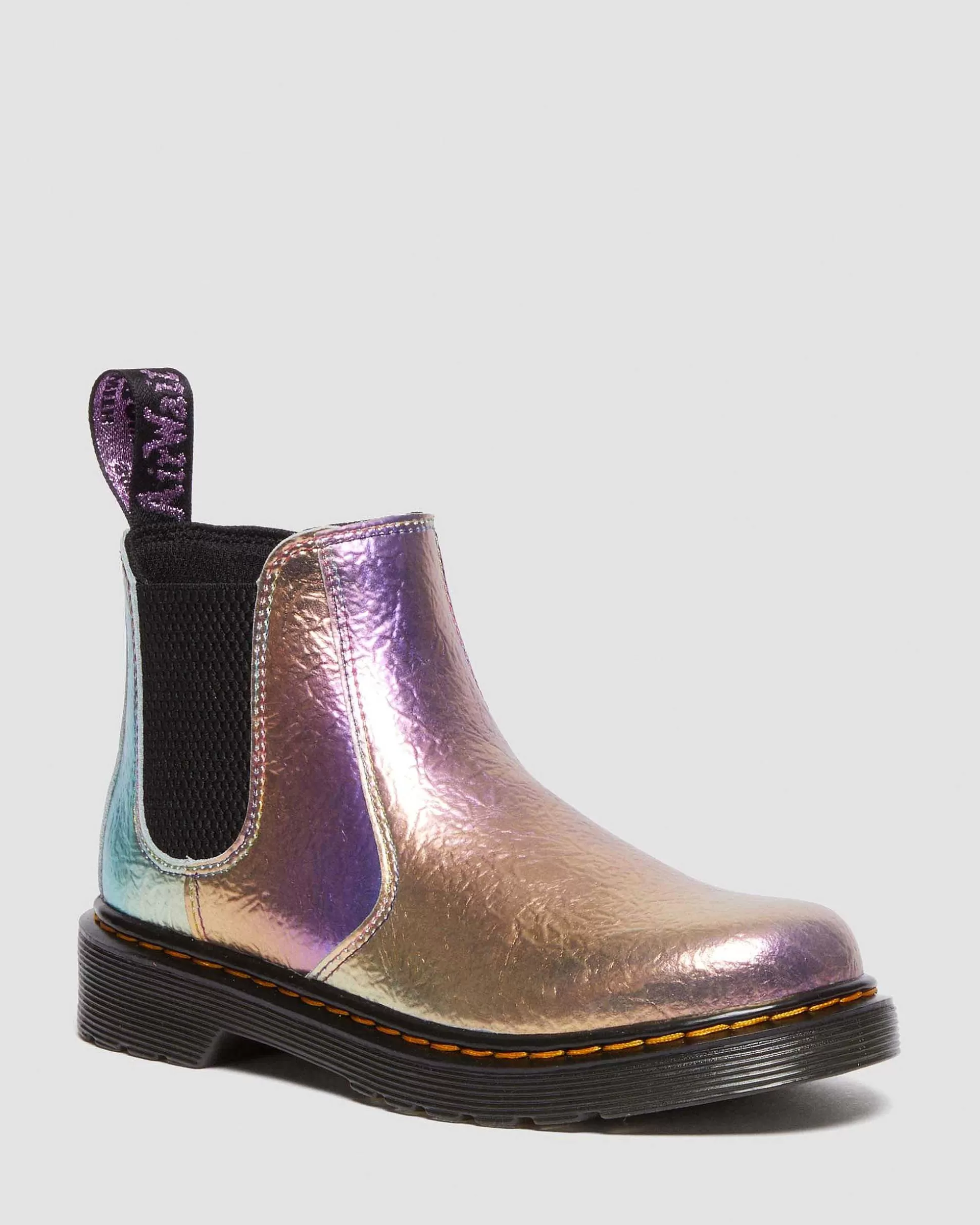 Unisex Dr. Martens Originals Stiefel>Kinder 2976 Rainbow Crinkle Leder Chelsea Boots