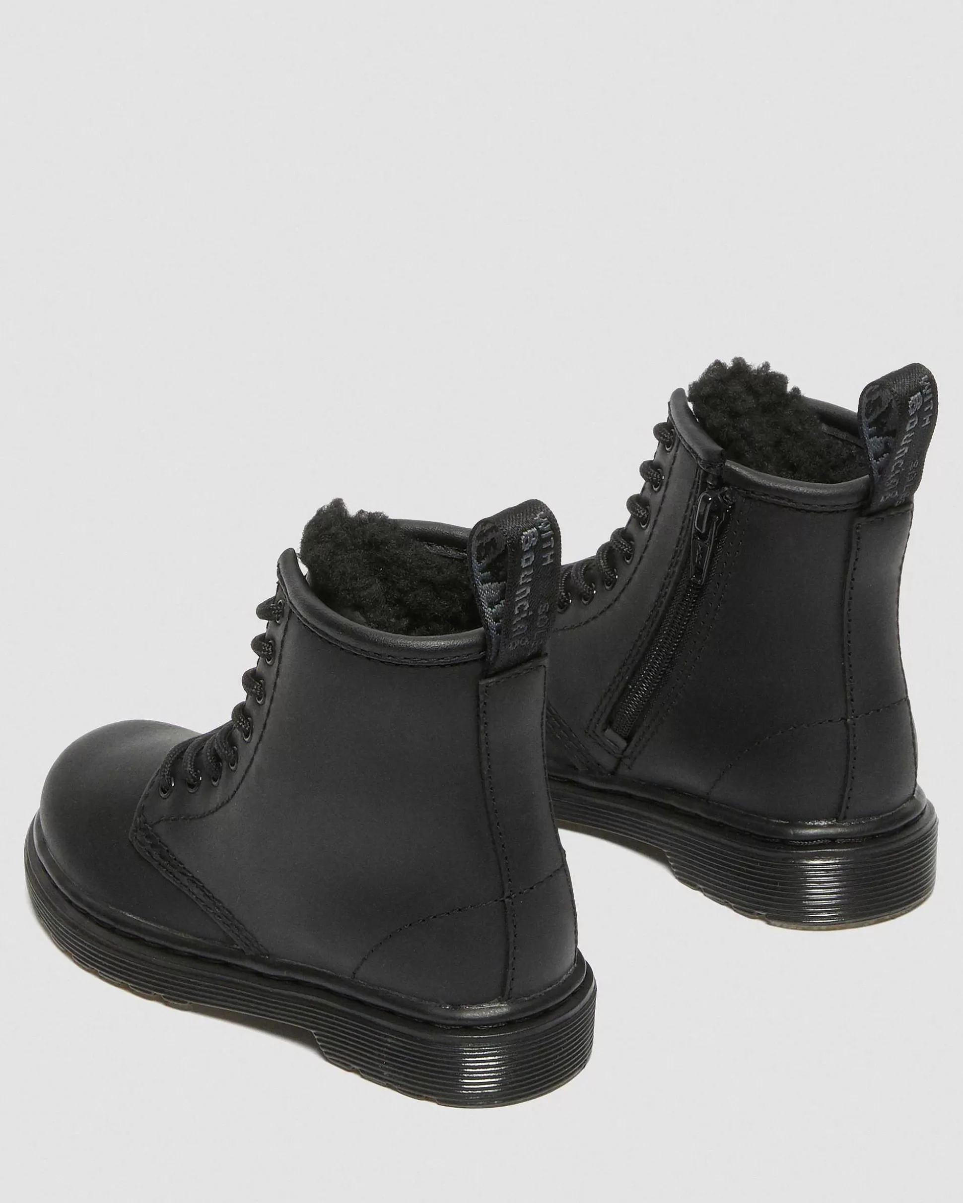 Unisex Dr. Martens Plateaustiefel>Kleinkind 1460 Serena Lederstiefel Mit Kunstpelzfutter