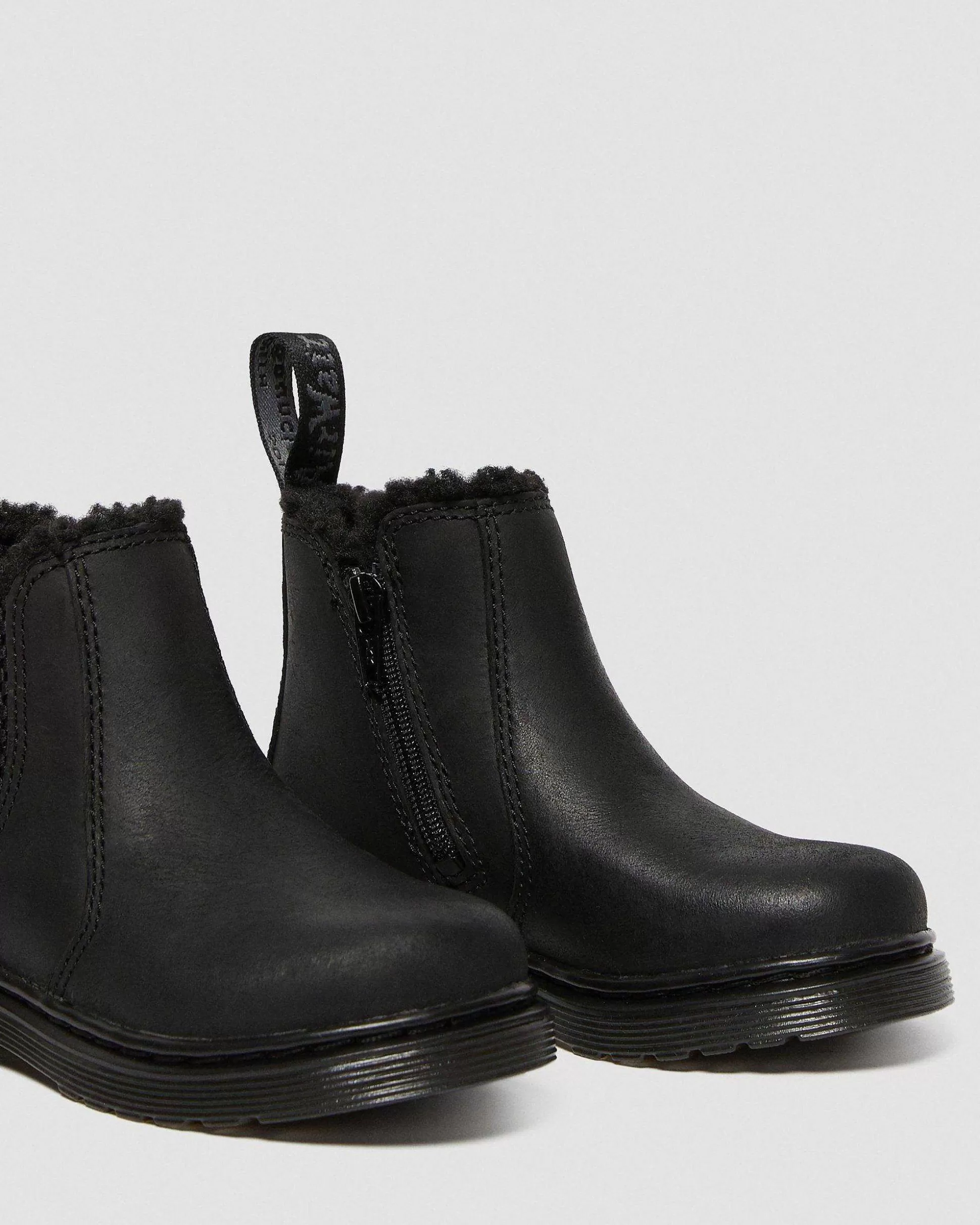 Unisex Dr. Martens Originals Stiefel>Kleinkind 2976 Leonore Chelsea Boots Mit Kunstfellfutter