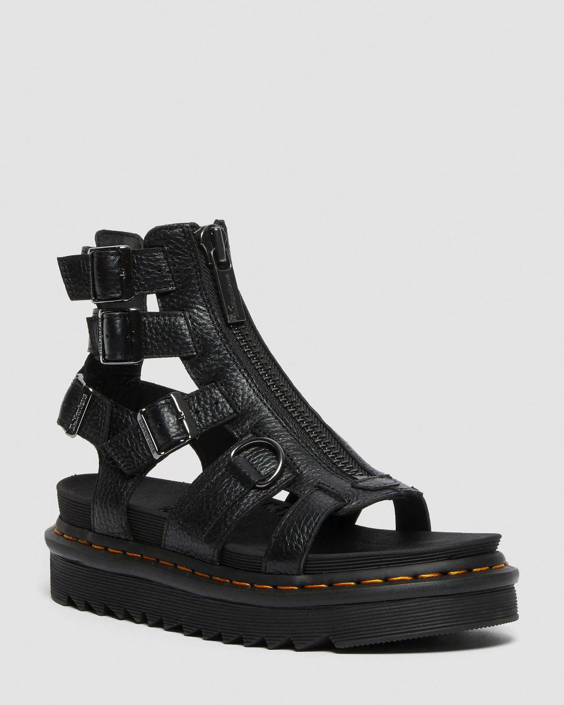 Damen Dr. Martens Gladiatorsandalen>Olson Reisverschluss Lederband Sandalen