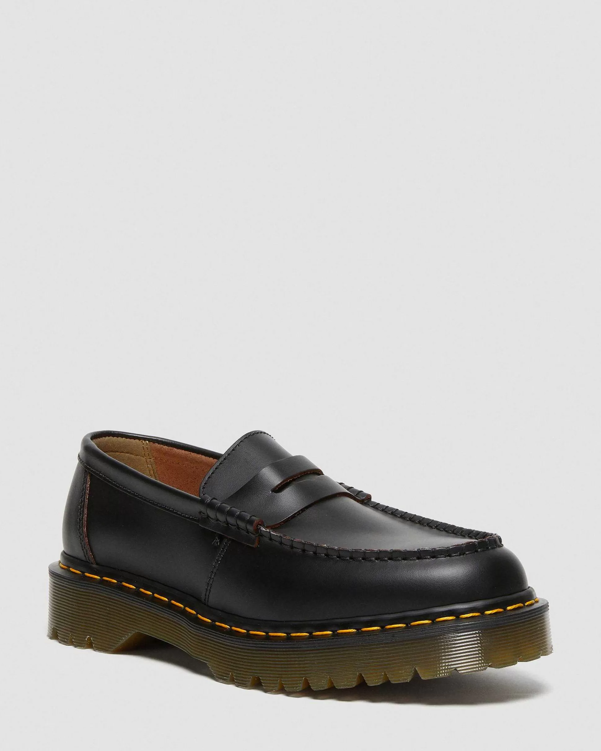 Herren Dr. Martens Made In England Schuhe>Penton Bex Yellow Stitch Quilon Leder Loafer