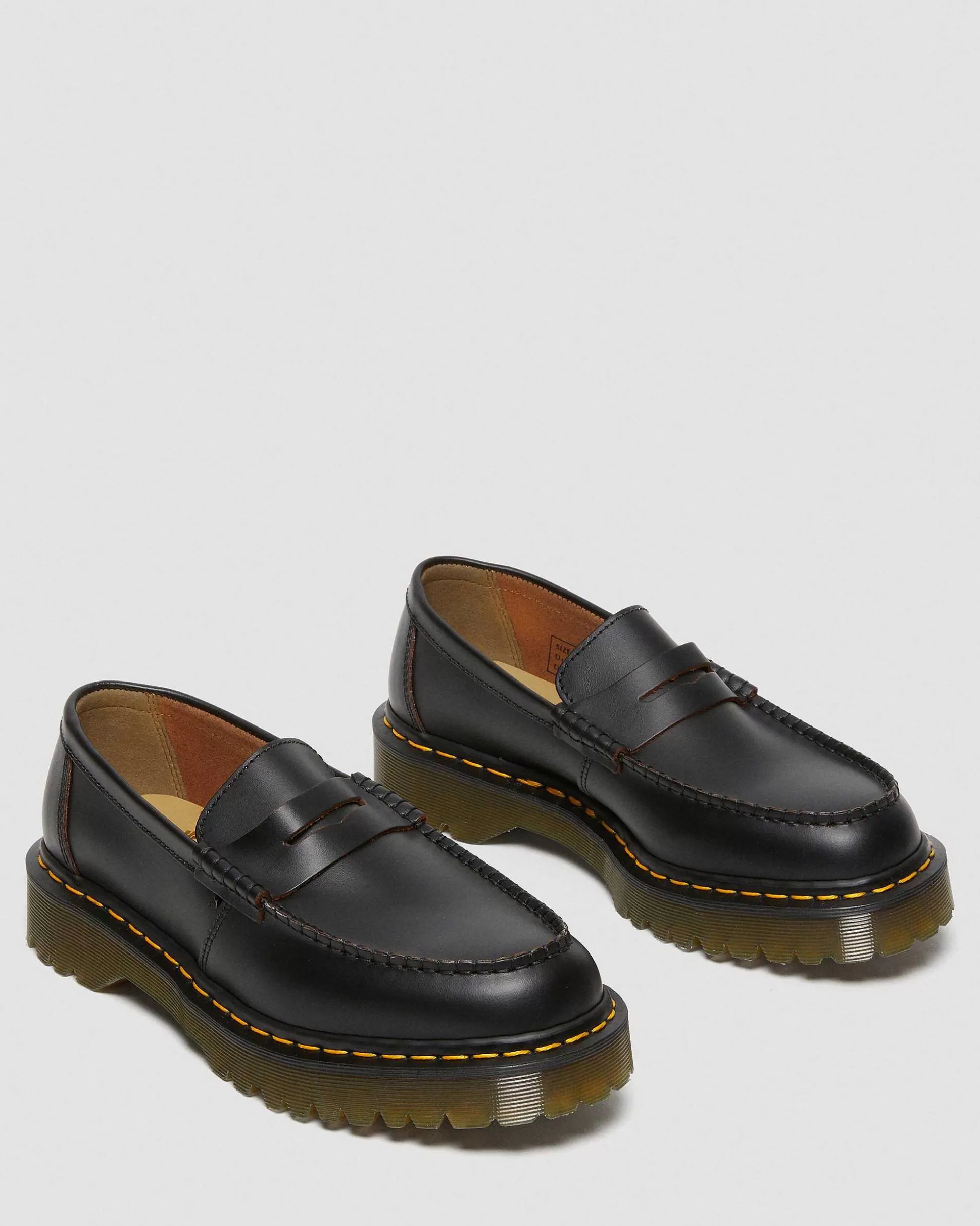 Herren Dr. Martens Made In England Schuhe>Penton Bex Yellow Stitch Quilon Leder Loafer