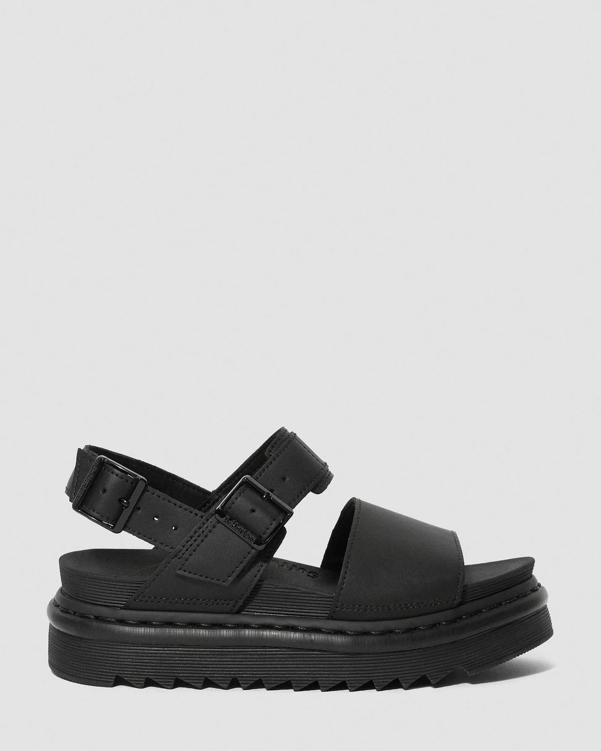 Damen Dr. Martens Plateausandalen>Voss Hydro Leder Riemensandalen