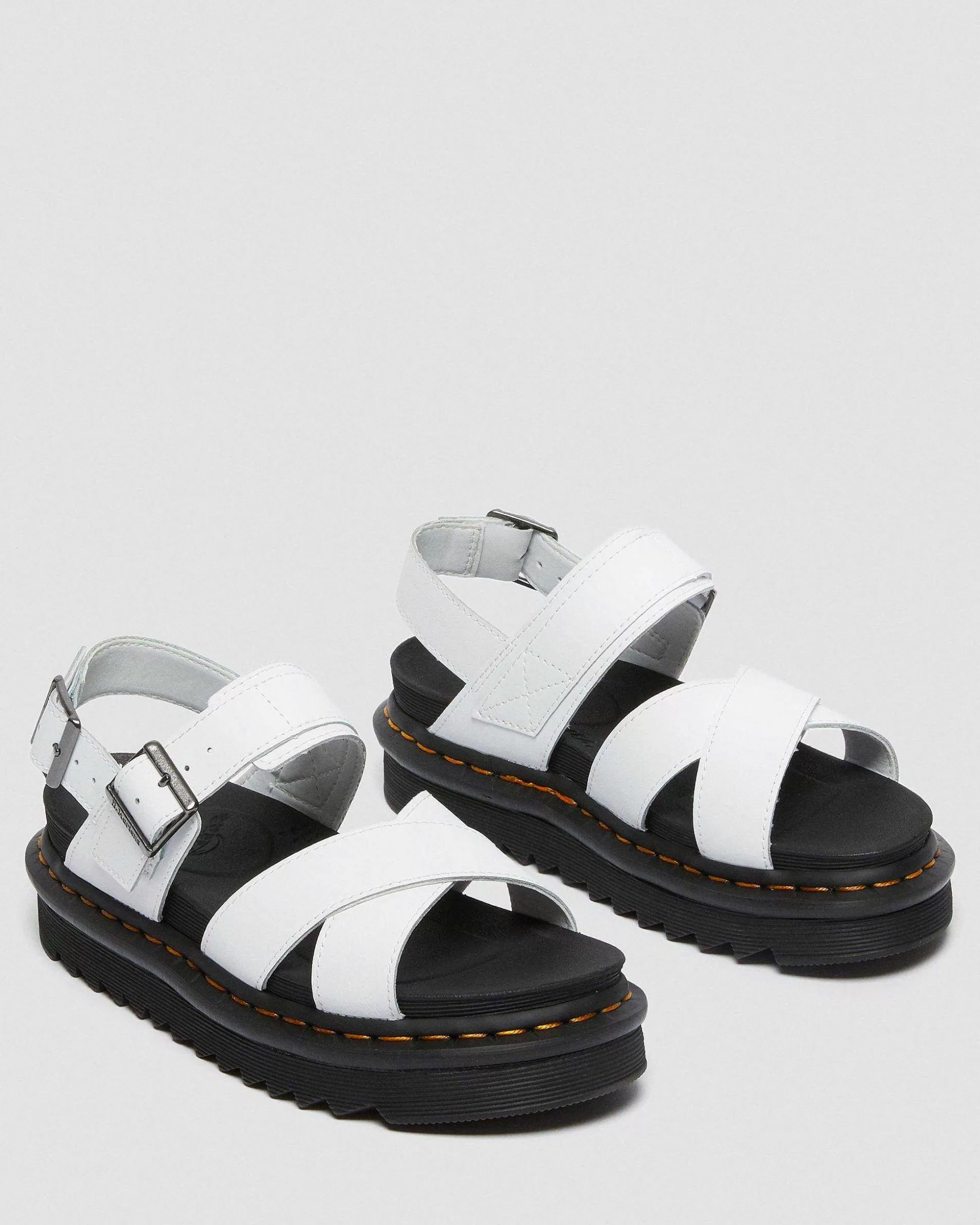 Damen Dr. Martens Weisse Sandalen>Voss Ii Hydro Leder Riemensandalen